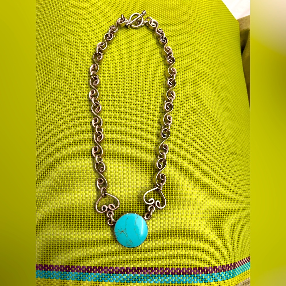 Solid 9.75 Sterling Silver Necklace - image 1